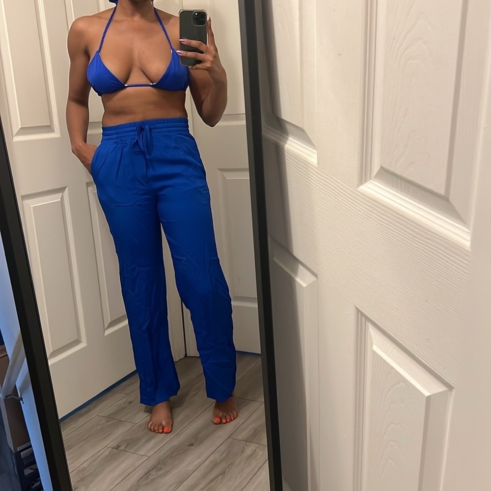 Vibrant Blue Pants Zara